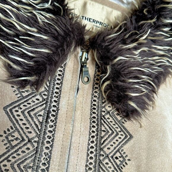 Vintage Weatherproof Women's Suede Leather Faux Fur Lined Jacket Penny Lane XL - Picture 9 of 12